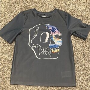 Old Navy Blue Skull Graphic Tee
